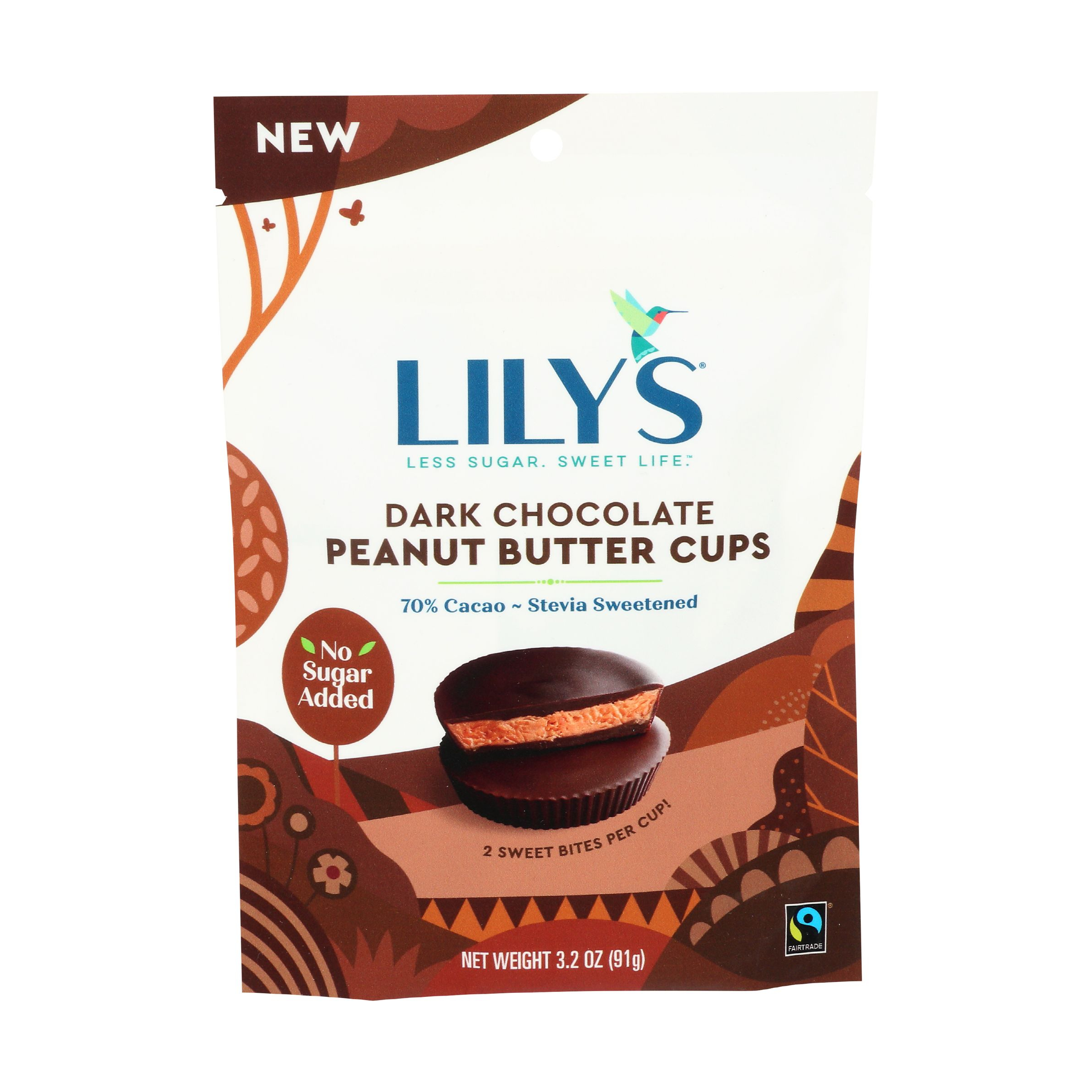 Peanut Butter Cup Dark Chocolate 3 2 Oz Lily S Sweets Whole